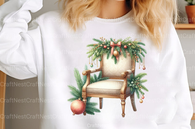 Christmas Chair Clipart Bundle - CraftNest - Digital Crafting and Art