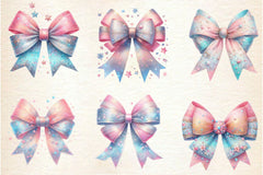Pastel Glitter Bow Clipart Bundle 5 - CraftNest - Digital Crafting and Art