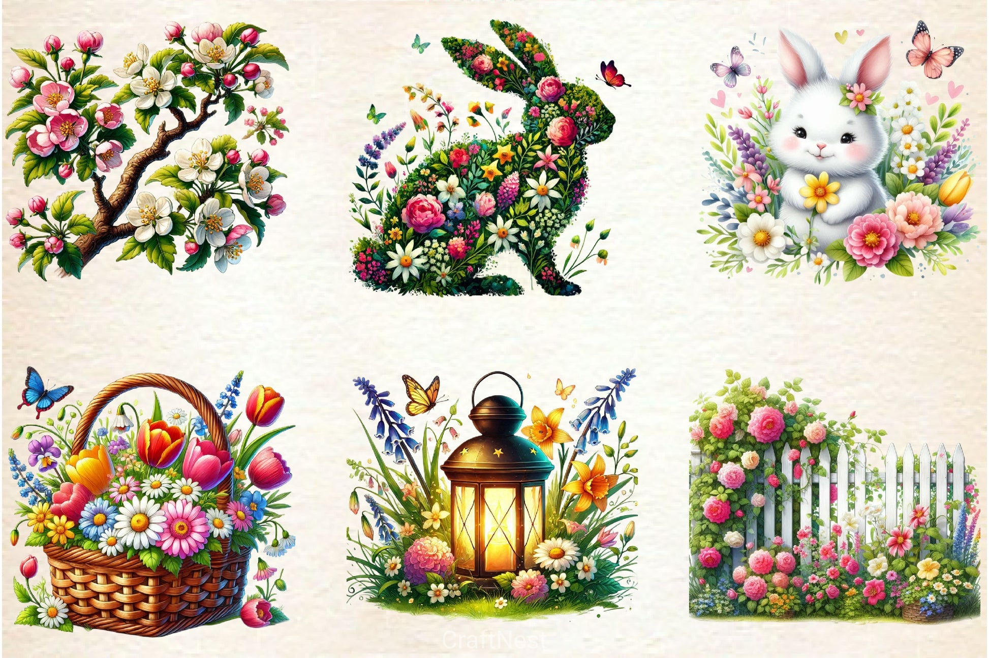 Spring Garden Clipart Bundle 7 - CraftNest - Digital Crafting and Art
