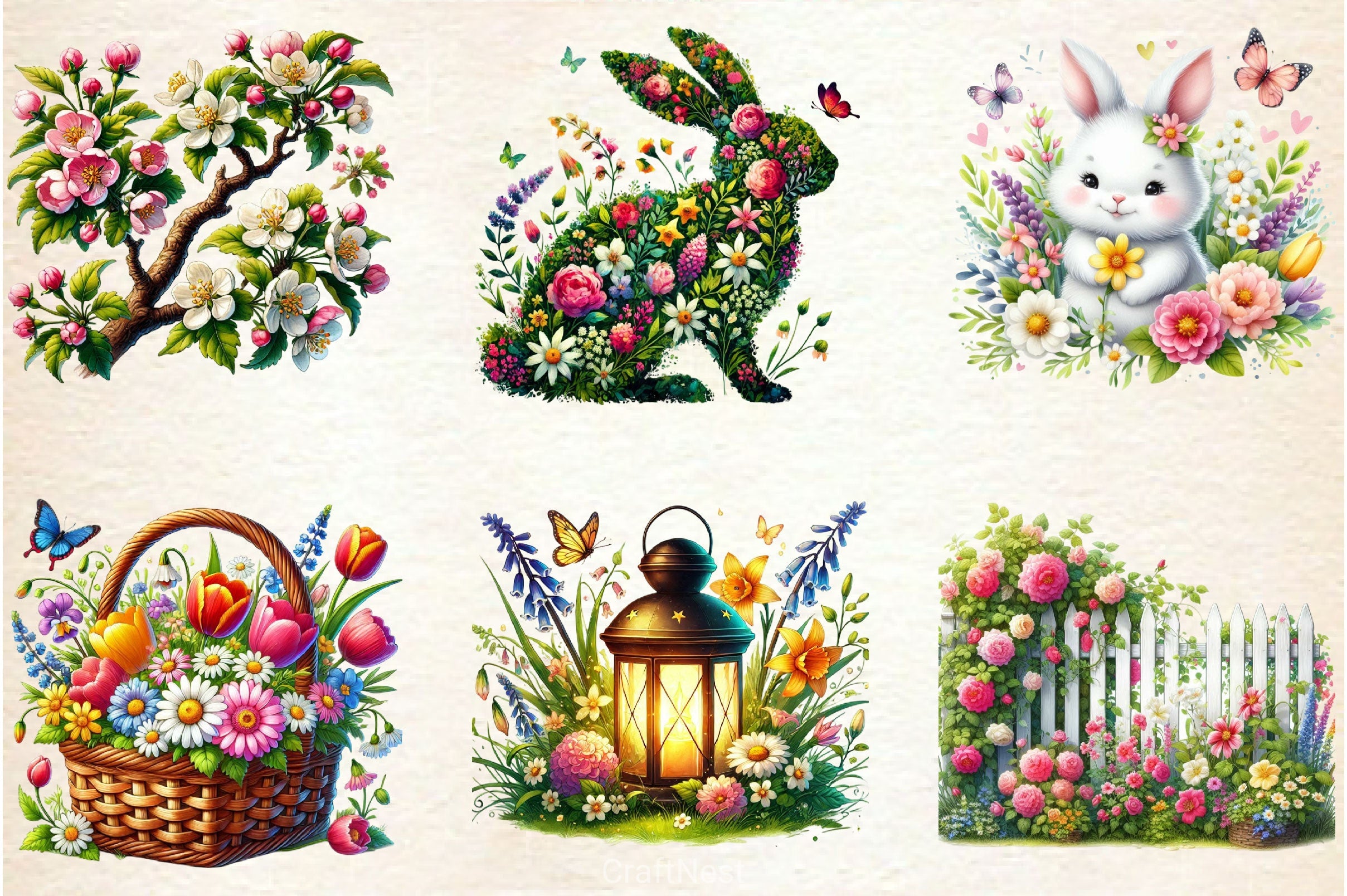 Spring Garden Clipart Bundle 7 - CraftNest - Digital Crafting and Art