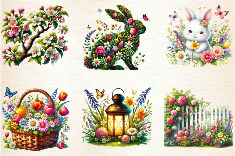 Spring Garden Clipart Bundle 7 - CraftNest - Digital Crafting and Art