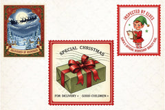 Vintage Christmas Stamps Clipart Bundle - CraftNest - Digital Crafting and Art