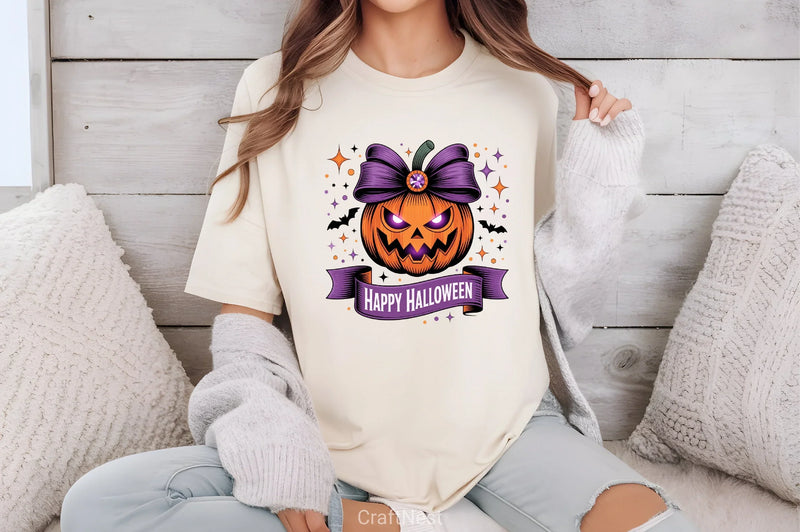 Retro Halloween Pumpkin Clipart Bundle - CraftNest - Digital Crafting and Art