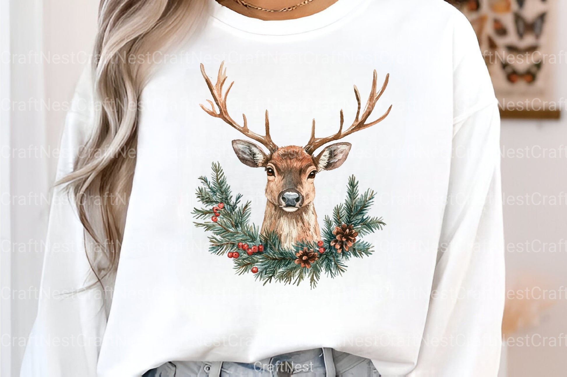 Rustic White Christmas Winter Clipart Bundle - CraftNest - Digital Crafting and Art