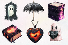 Pastel Gothic Halloween Clipart Bundle - CraftNest - Digital Crafting and Art