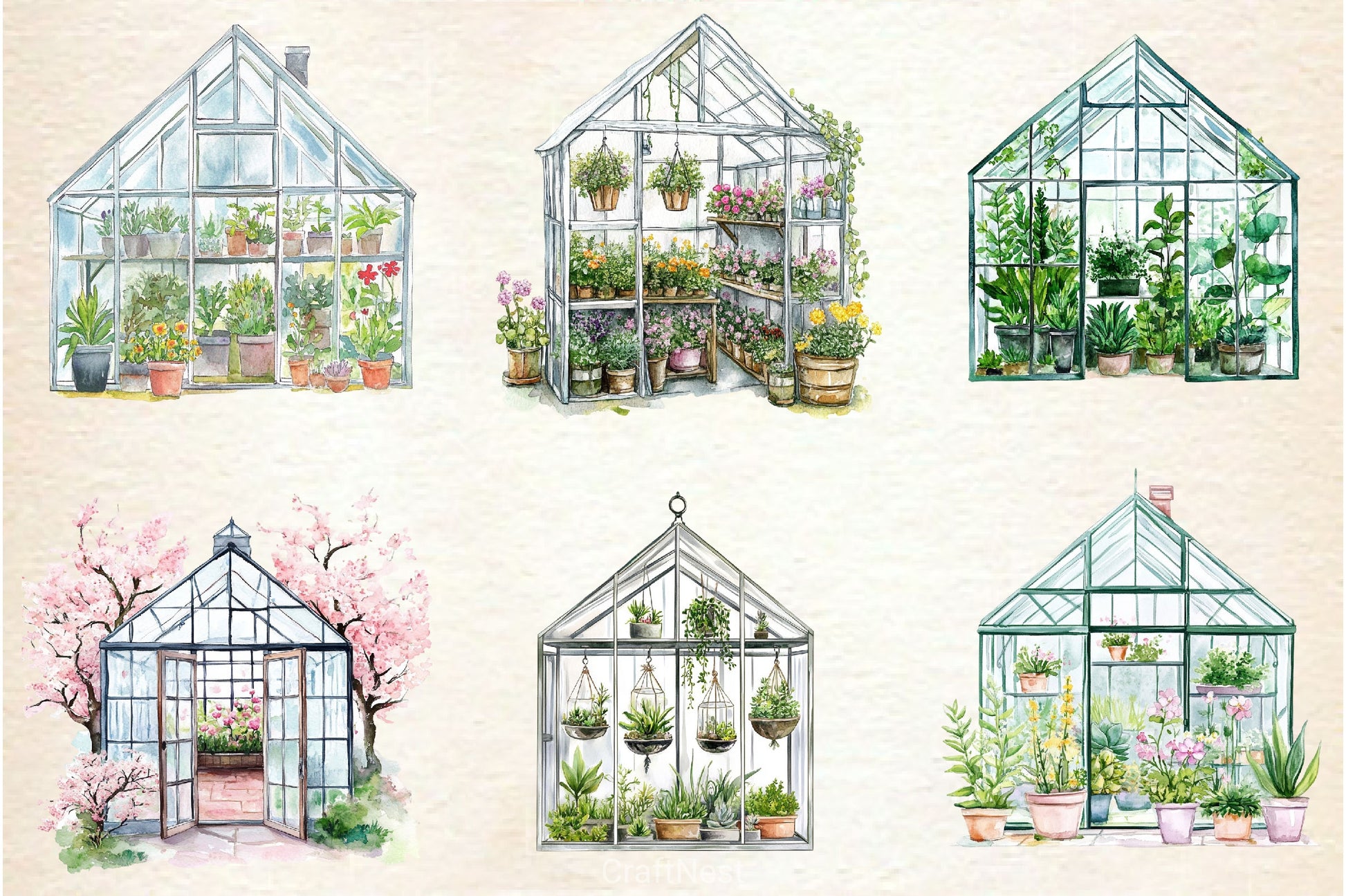 Spring Greenhouse Clipart Bundle 2 - CraftNest - Digital Crafting and Art