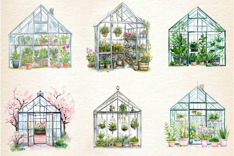 Spring Greenhouse Clipart Bundle 2 - CraftNest - Digital Crafting and Art