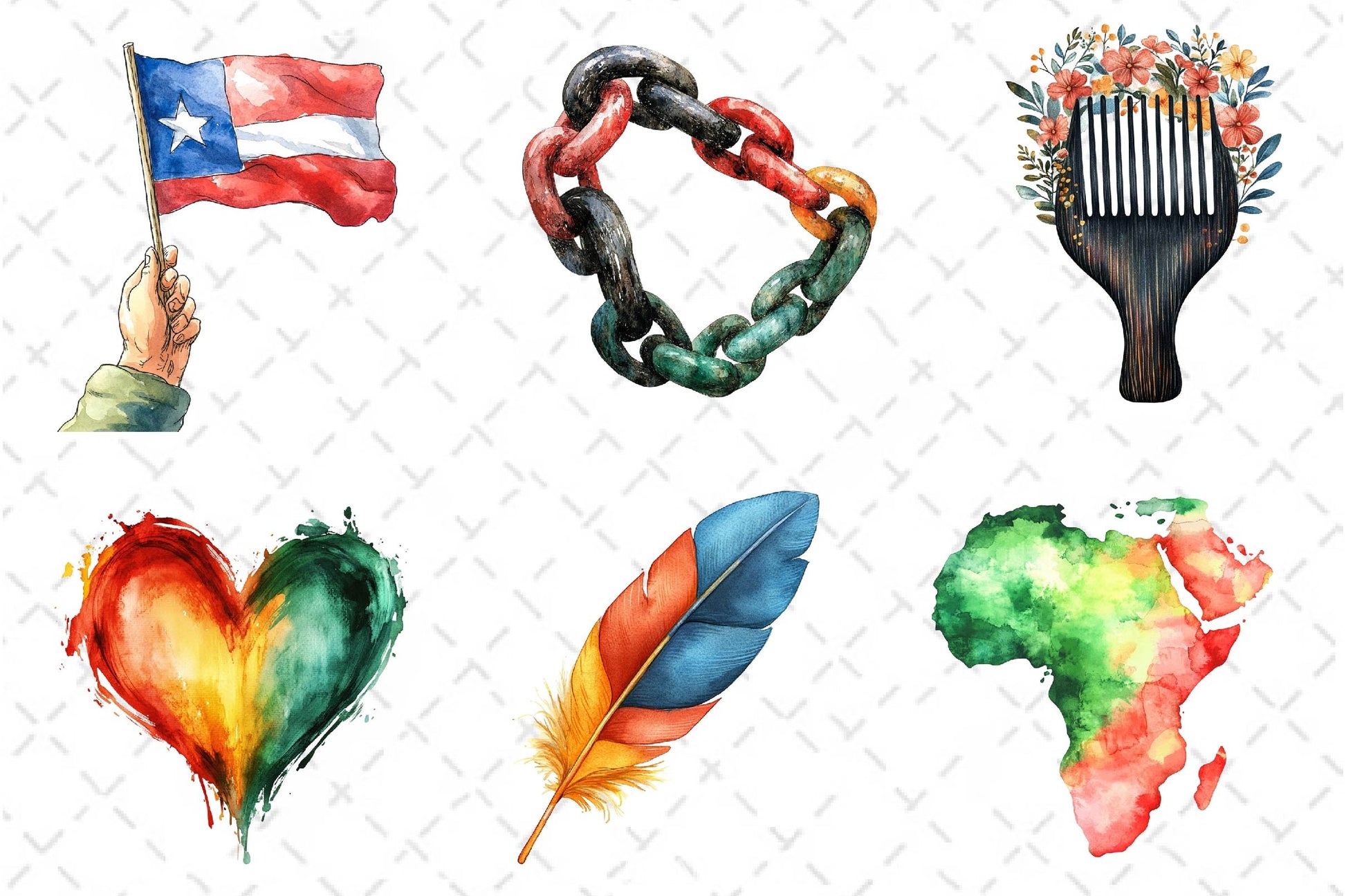 Minimalist Juneteenth Clipart Bundle - CraftNest - Digital Crafting and Art