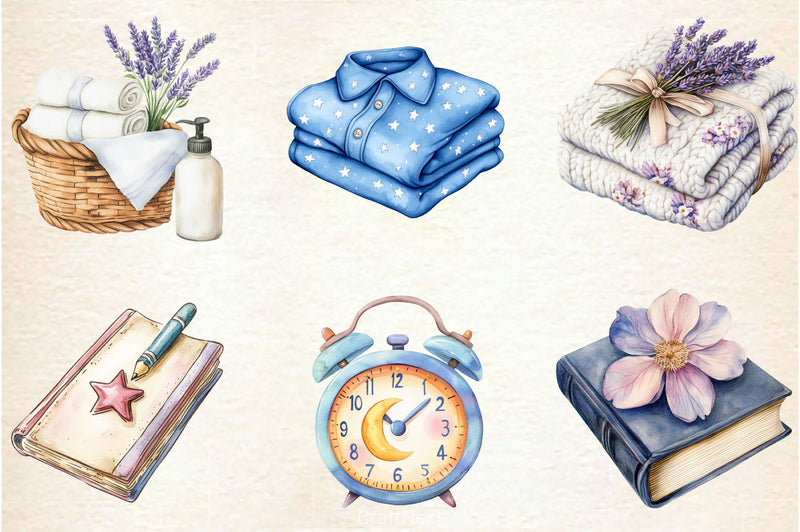 Evening Routine Clipart Bundle 2 - CraftNest - Digital Crafting and Art