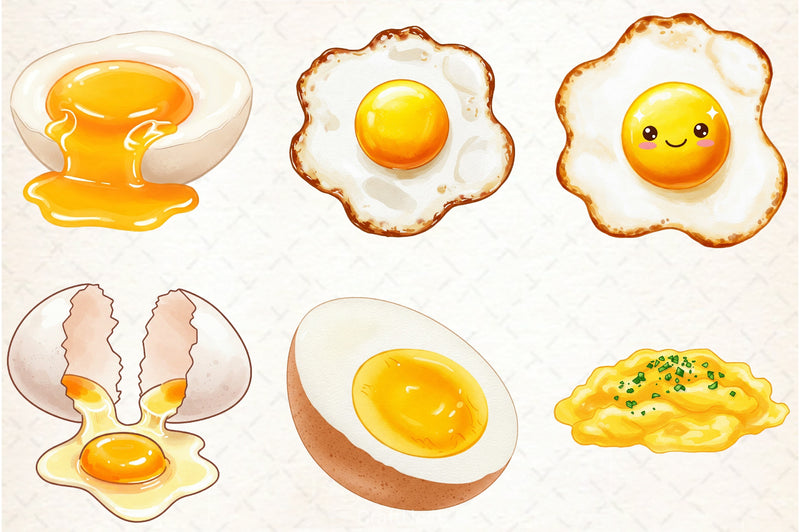 Fried Eggs Clipart Bundle - CraftNest - Digital Crafting and Art