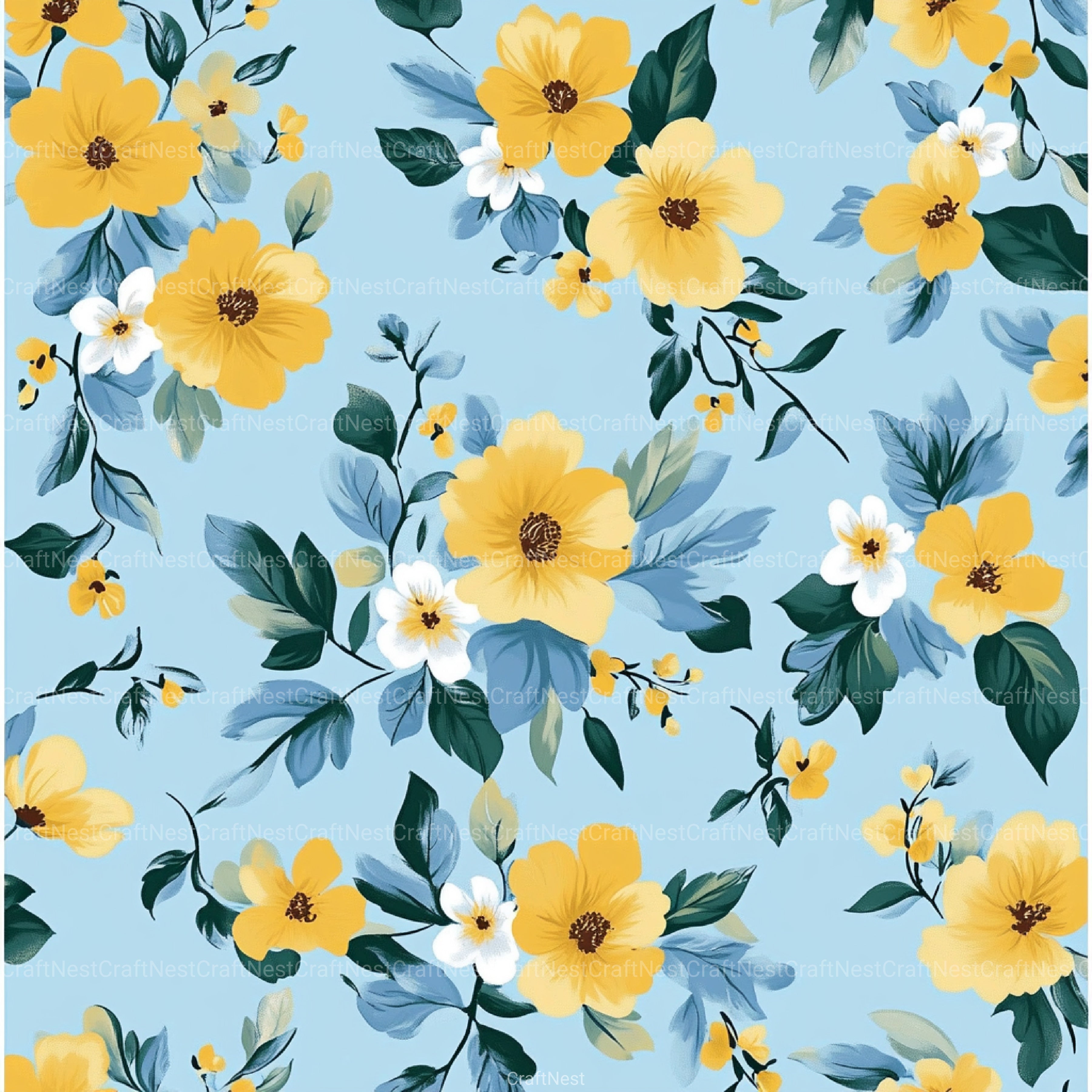 Floral Pattern Background Clipart Bundle 3 - CraftNest - Digital Crafting and Art