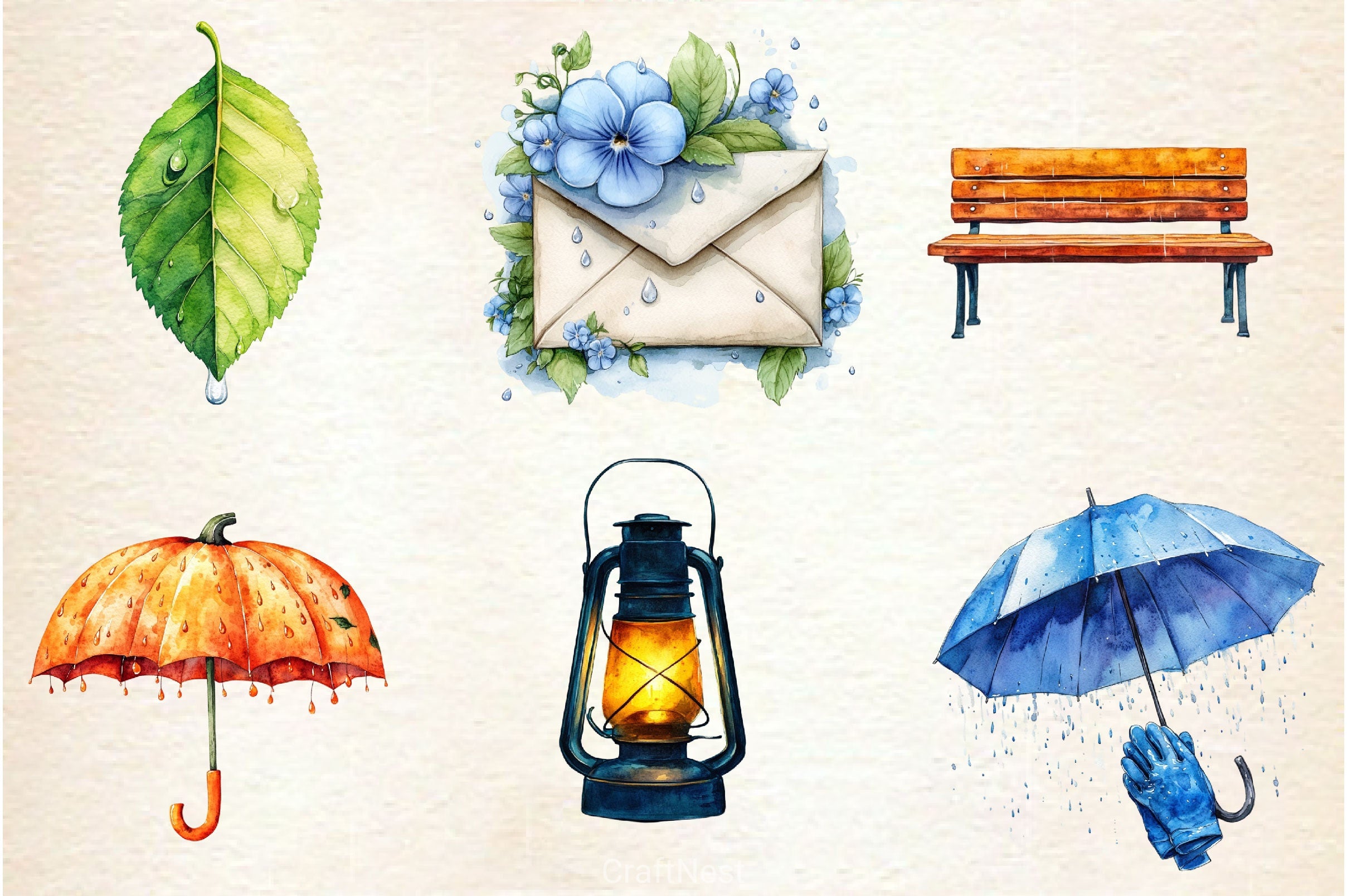 Autumn Rainy Day Clipart Bundle 2 - CraftNest - Digital Crafting and Art