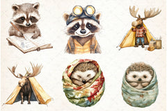 Camping Adventure Animals Clipart Bundle - CraftNest - Digital Crafting and Art