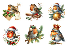 Christmas Robin Bird Clipart Bundle - CraftNest - Digital Crafting and Art