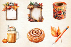 Cozy Autumn Planner Clipart Bundle - CraftNest - Digital Crafting and Art