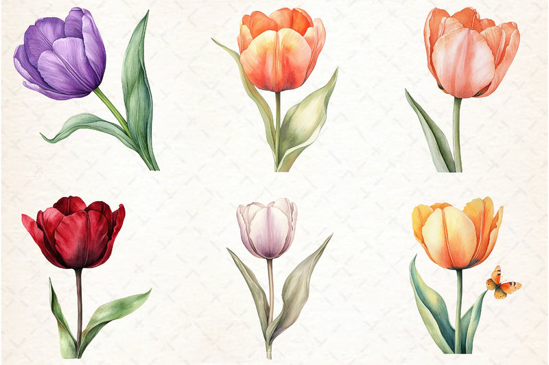 Tulip Clipart Bundle - CraftNest - Digital Crafting and Art