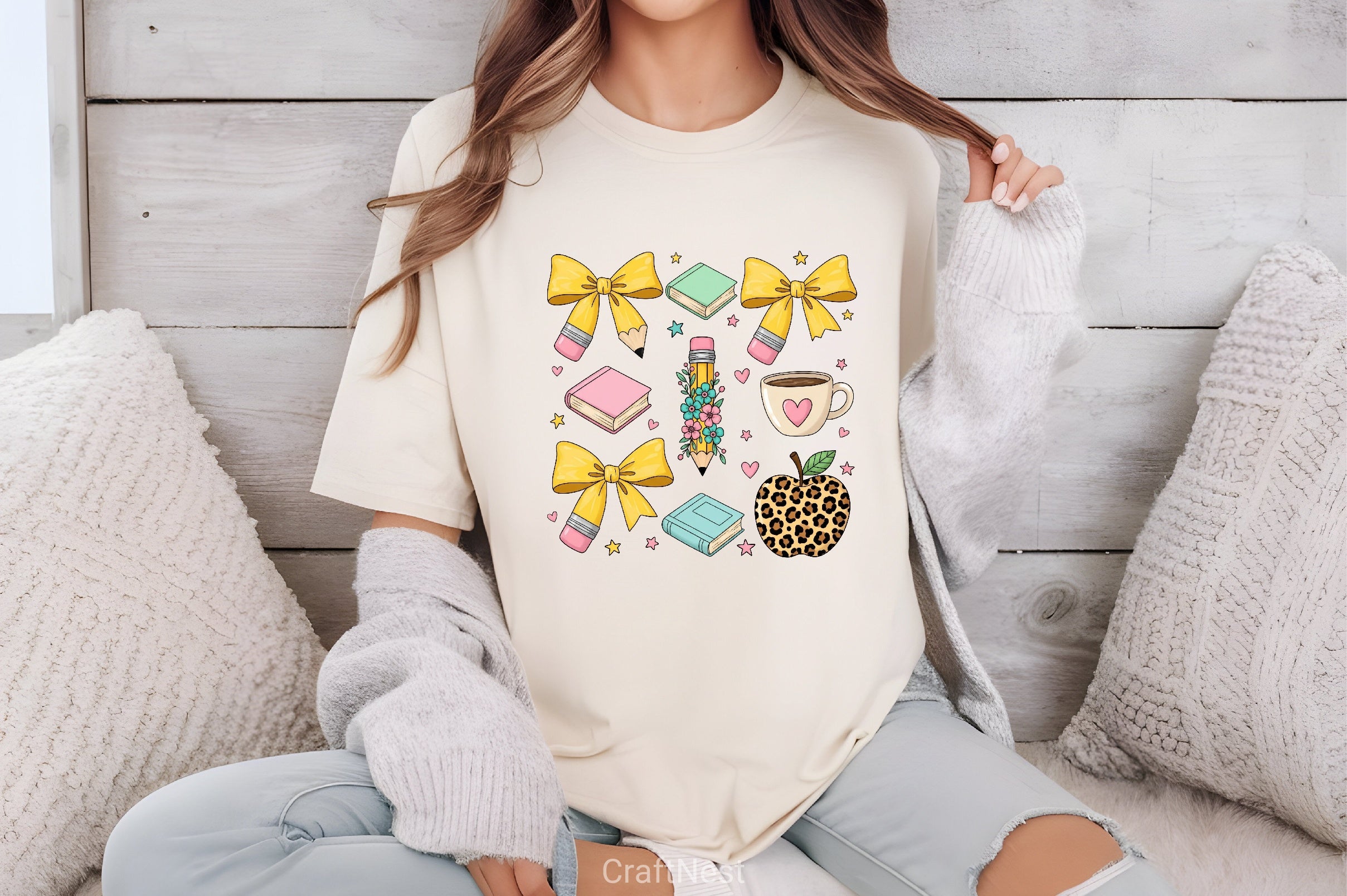 Back to School Teacher Bow Clipart Bundle - CraftNest - Digital Crafting and Art