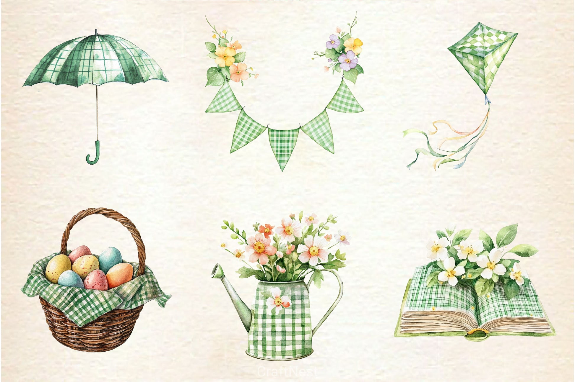 Fun Pastel Spring Clipart Bundle - CraftNest - Digital Crafting and Art