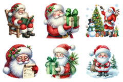 Santa Claus Christmas Clipart Bundle 99 - CraftNest - Digital Crafting and Art