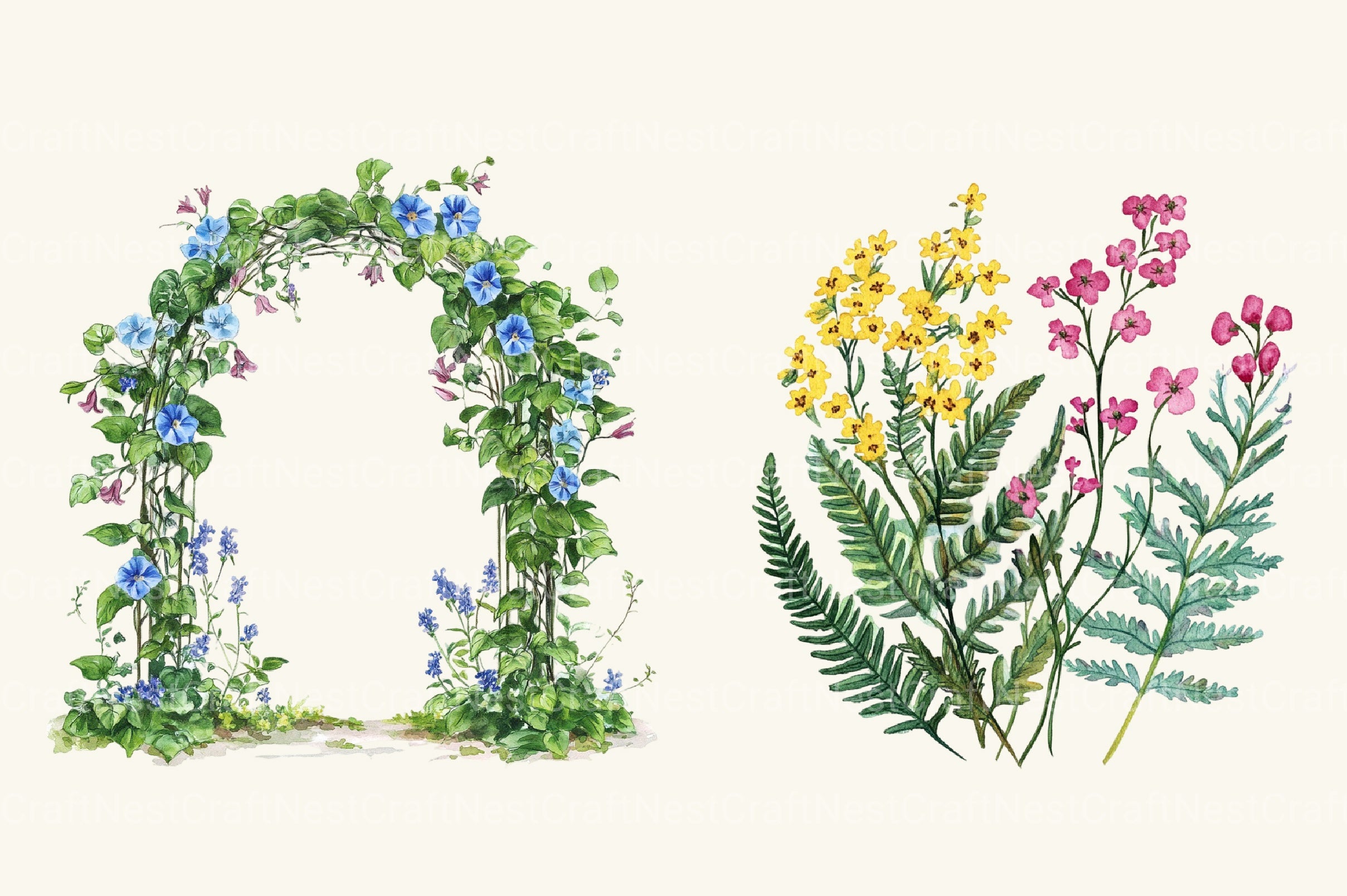 Wild Floral Clipart Bundle - CraftNest - Digital Crafting and Art