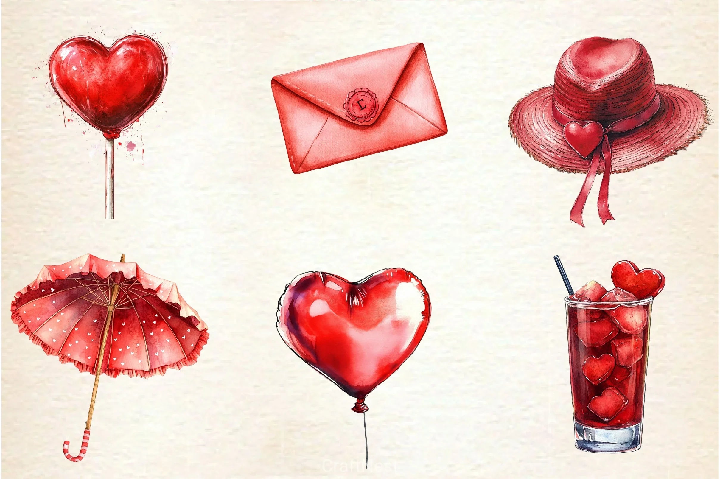 Summer Love Set Clipart Bundle - CraftNest - Digital Crafting and Art