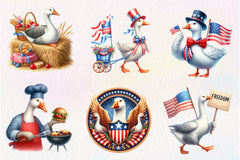 4th Of July Goose Clipart Bundle - CraftNest - Digital Crafting and Art