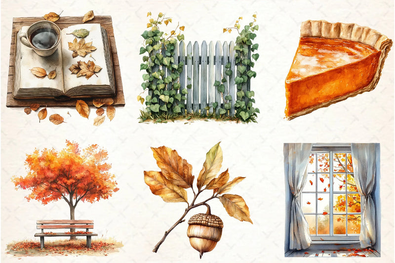 Cozy Autumn Clipart Bundle 7 - CraftNest - Digital Crafting and Art