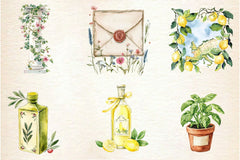 Antique Italian Summer Clipart Bundle 2 - CraftNest - Digital Crafting and Art