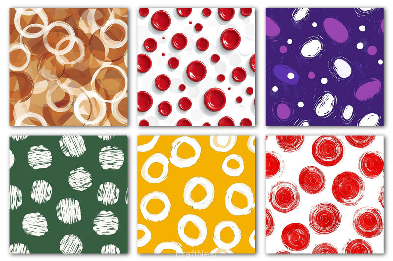 Abstract Circles Digital Paper - CraftNest - Digital Crafting and Art