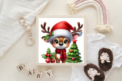 Funny Christmas Reindeer Clipart Bundle - CraftNest - Digital Crafting and Art