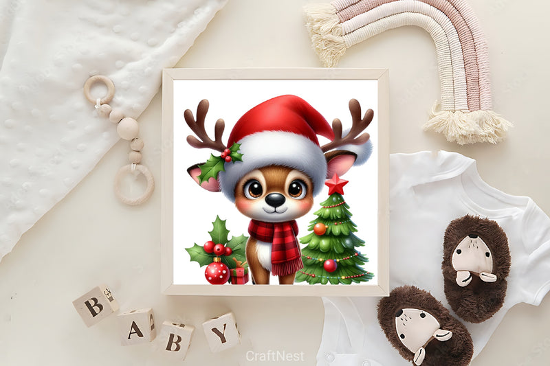 Funny Christmas Reindeer Clipart Bundle - CraftNest - Digital Crafting and Art
