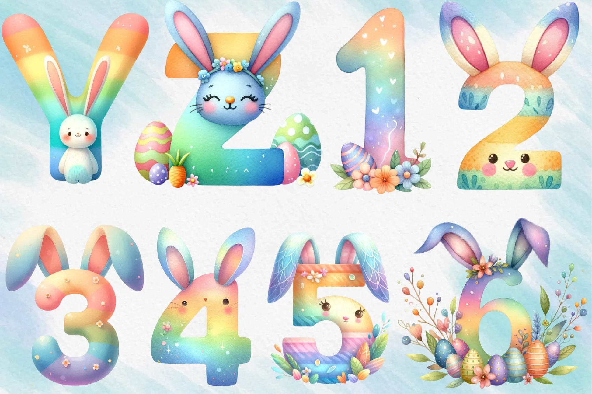 Easter Alphabet And Number Clipart Bundle - CraftNest - Digital Crafting and Art
