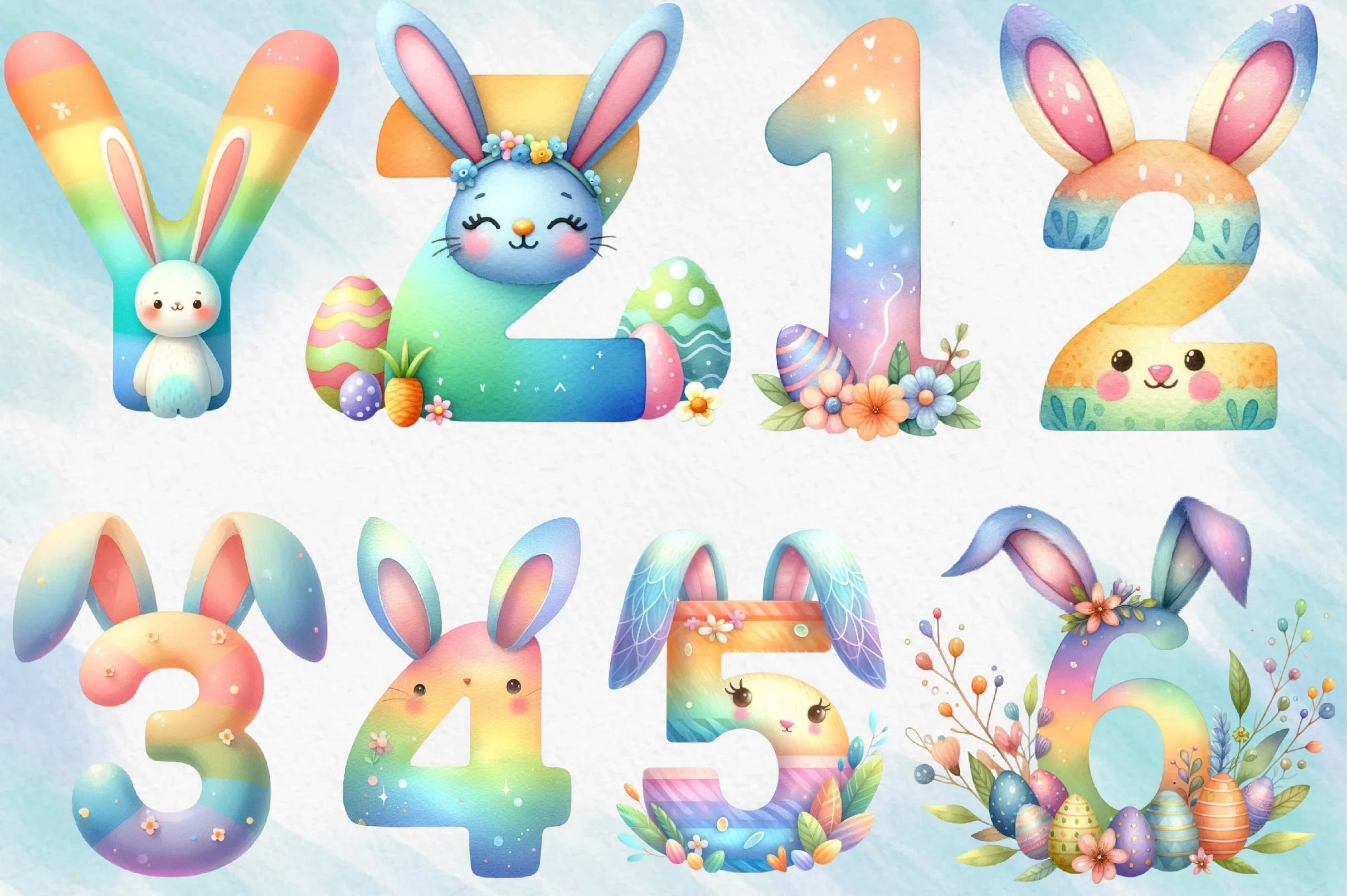 Easter Alphabet And Number Clipart Bundle - CraftNest - Digital Crafting and Art