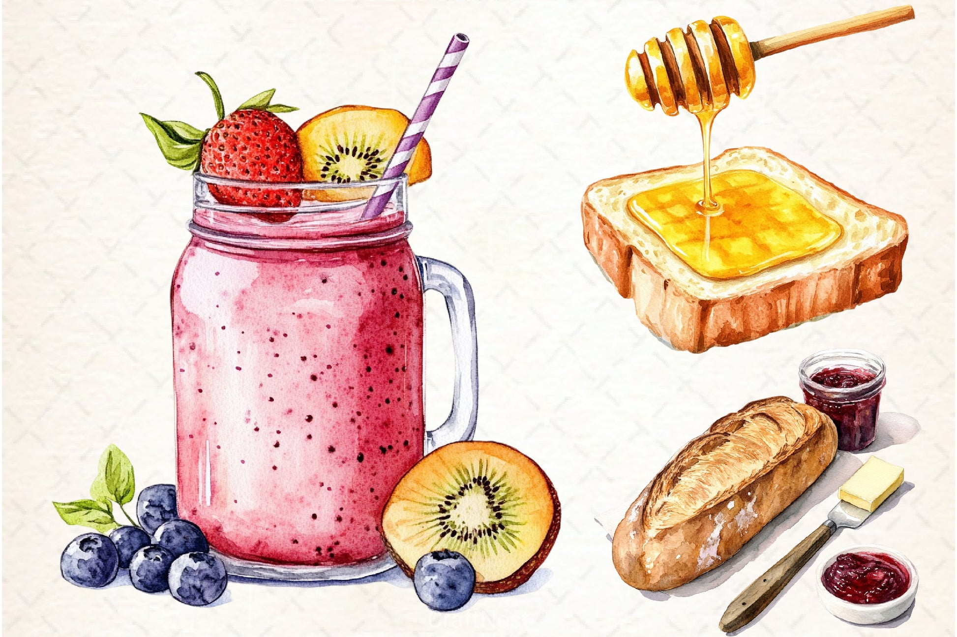Easy Breakfast Clipart Bundle - CraftNest - Digital Crafting and Art