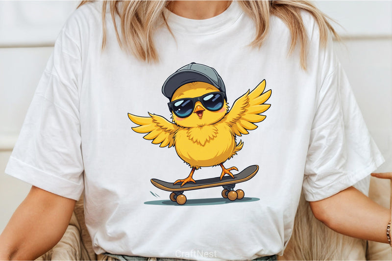 Cool Duck Skateboard Clipart Bundle - CraftNest - Digital Crafting and Art