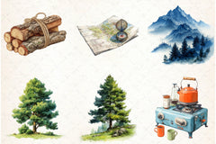 Camping Hiking Clipart Bundle - CraftNest - Digital Crafting and Art