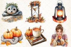 Coastal Autumn Clipart Bundle - CraftNest - Digital Crafting and Art