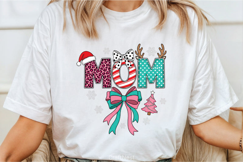 Christmas Mom Coquette Clipart Bundle 1 - CraftNest - Digital Crafting and Art