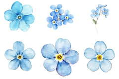 Forget Me Not Flower Bloom Clipart - CraftNest - Digital Crafting and Art