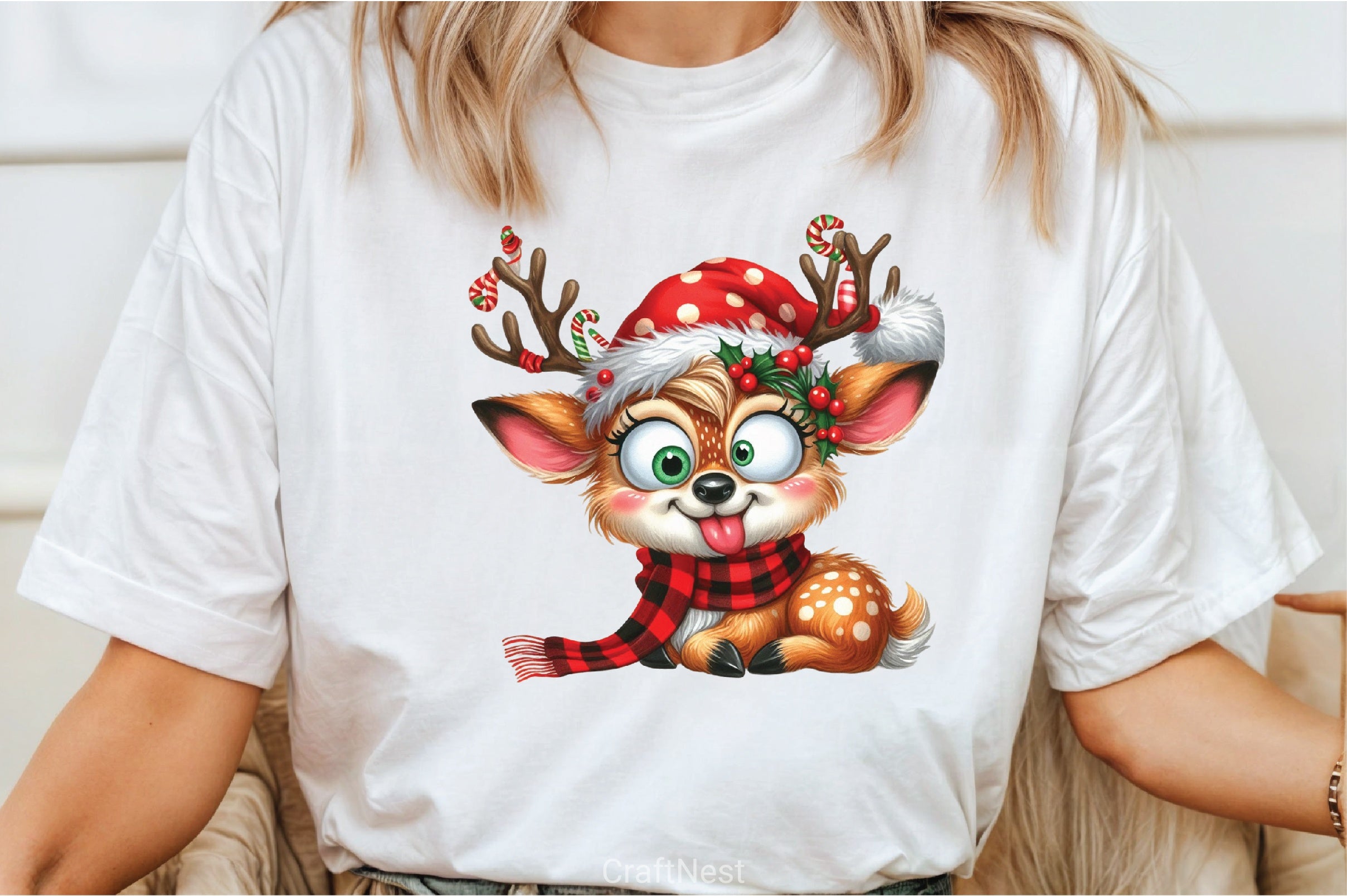 Funny Reindeer Clipart Bundle - CraftNest - Digital Crafting and Art