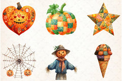 Halloween Patchwork Clipart Bundle - CraftNest - Digital Crafting and Art