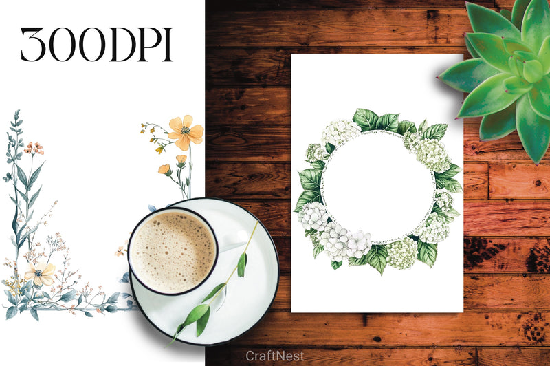 Floral Frames Clipart Bundle - CraftNest - Digital Crafting and Art