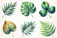Green Summer Foliage Clipart Bundle 3 - CraftNest - Digital Crafting and Art