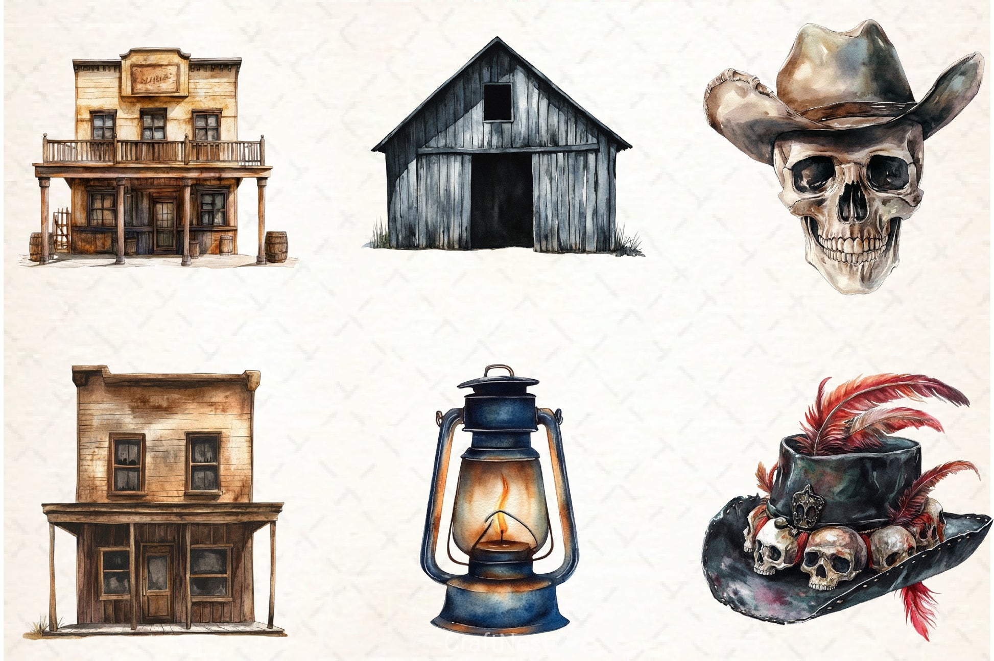 Western Gothic Clipart Bundle - CraftNest - Digital Crafting and Art