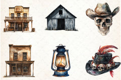 Western Gothic Clipart Bundle - CraftNest - Digital Crafting and Art