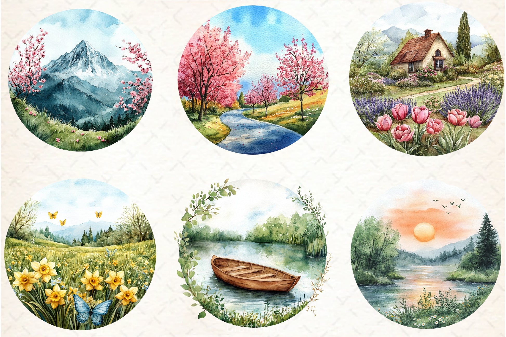 Spring Landscapes Clipart Bundle - CraftNest - Digital Crafting and Art