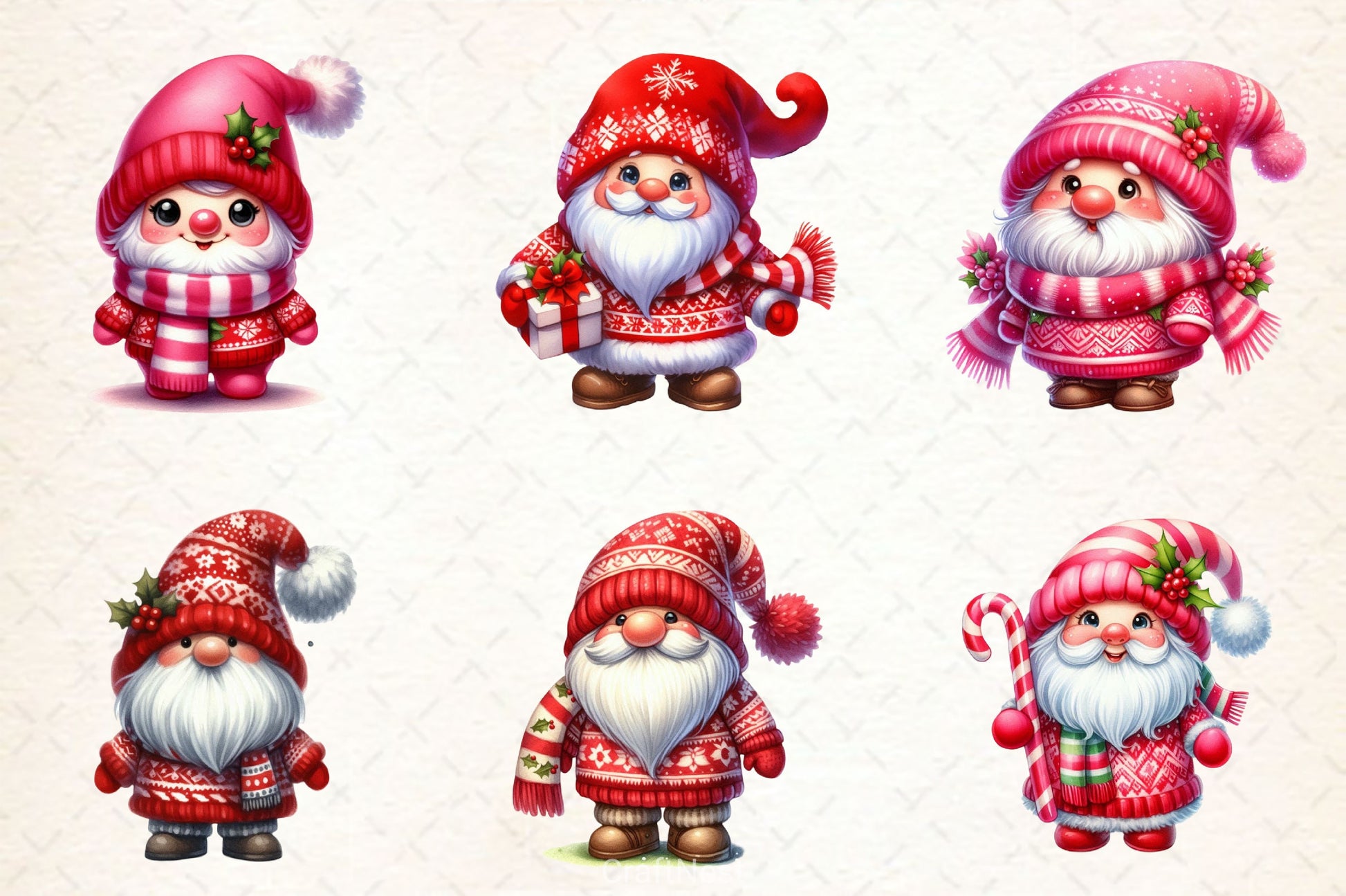 Christmas Gnomes Clipart Bundle 11 - CraftNest - Digital Crafting and Art