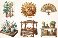 Boho Interior Clipart Bundle - CraftNest - Digital Crafting and Art