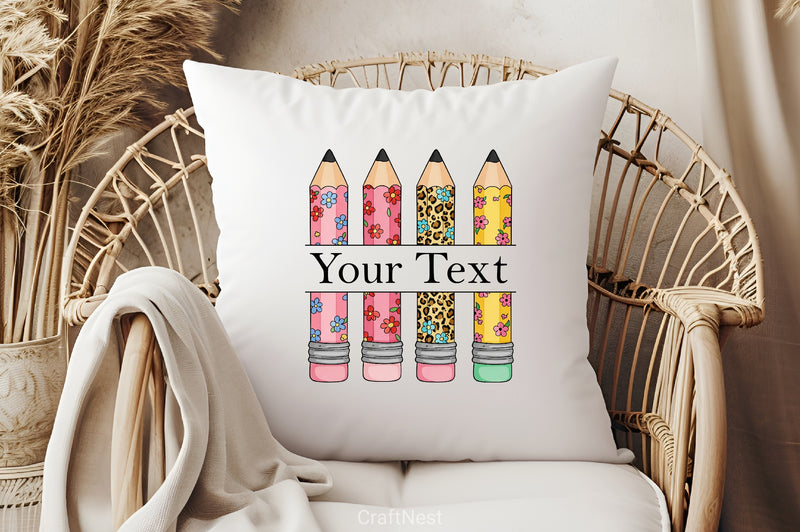 Pencil Trio Monogram Frame Clipart Bundle - CraftNest - Digital Crafting and Art