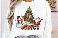 Red Santa Claus First Christmas Clipart Bundle - CraftNest - Digital Crafting and Art